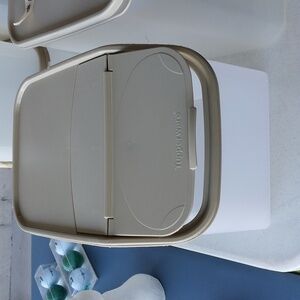 Tupperware Large Modular Mates Hinged Door Smart Potato Onion Keeper 5.5 Khaki